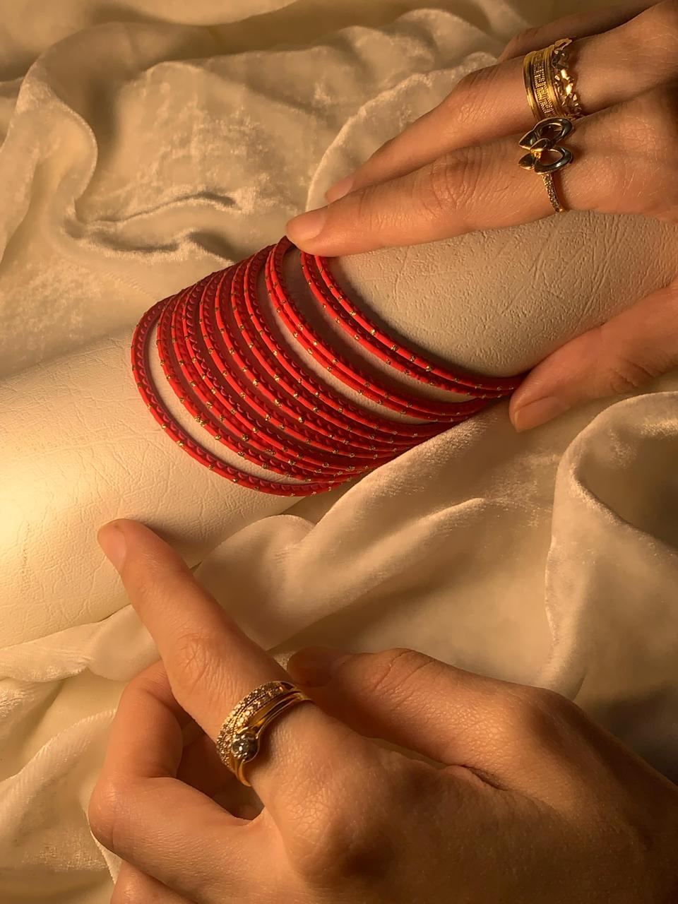 BD-14 Bangles - Red (12 Pcs)