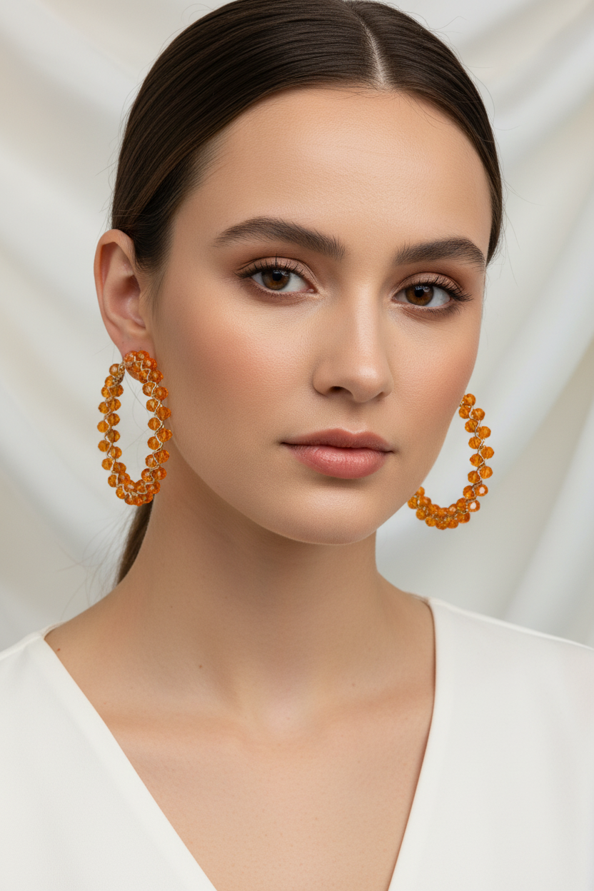 EFS-1 Crystal Hoops (Orange)