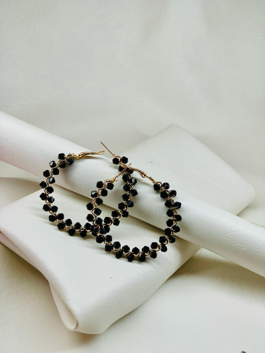 EFS-1 Crystal Hoops (Black)