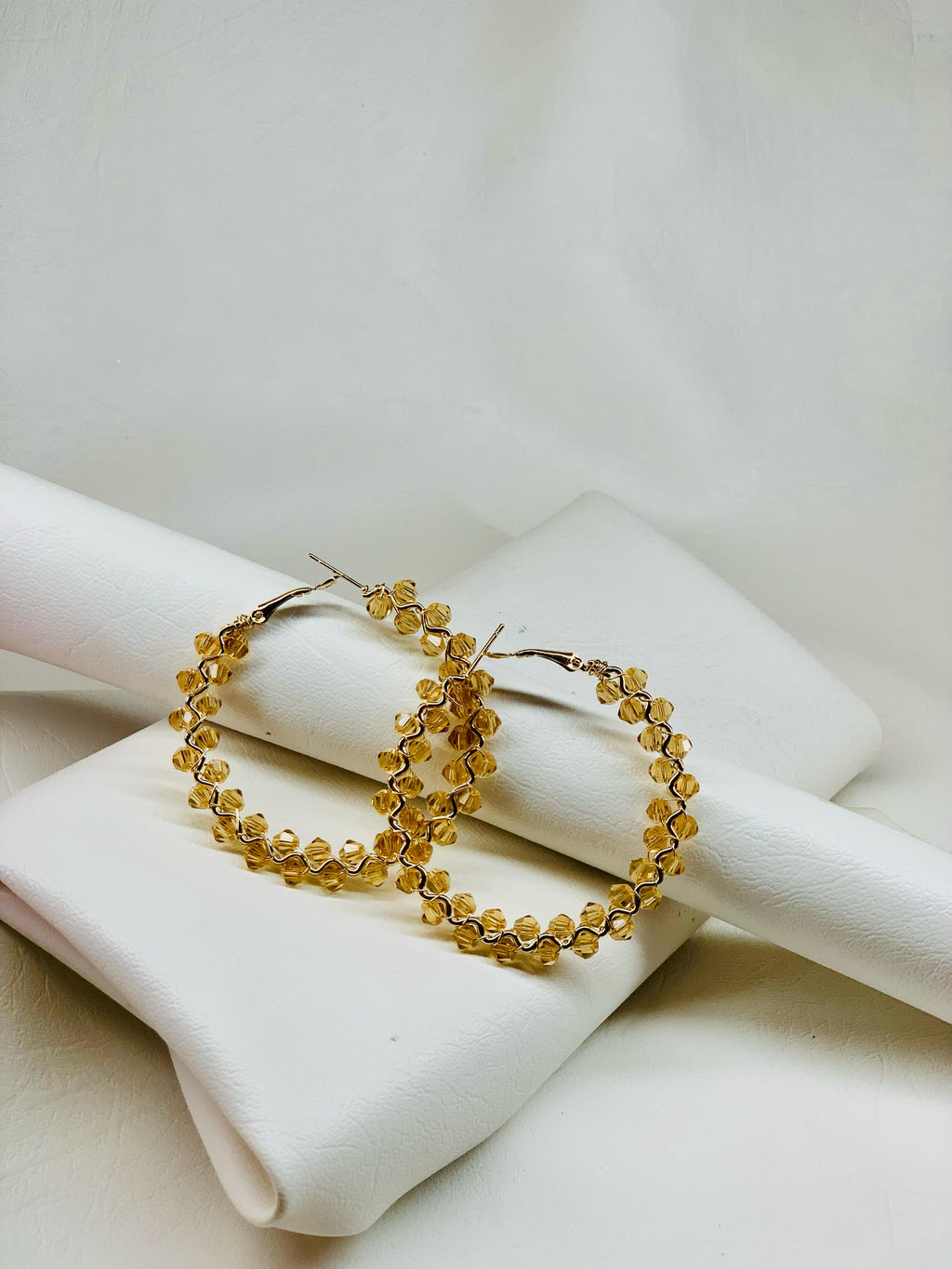 EFS-1 Crystal Hoops (Gold)