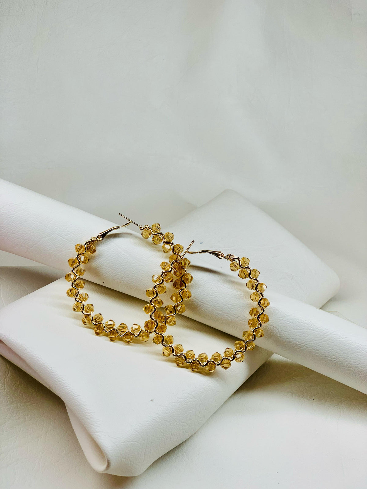 EFS-1 Crystal Hoops (Gold)