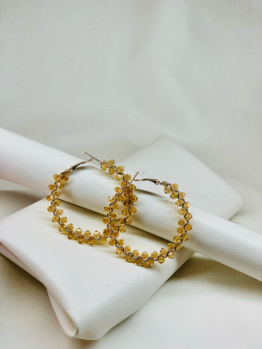 EFS-1 Crystal Hoops (Gold)