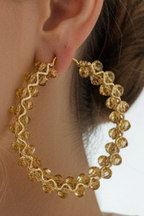 EFS-1 Crystal Hoops (Gold)