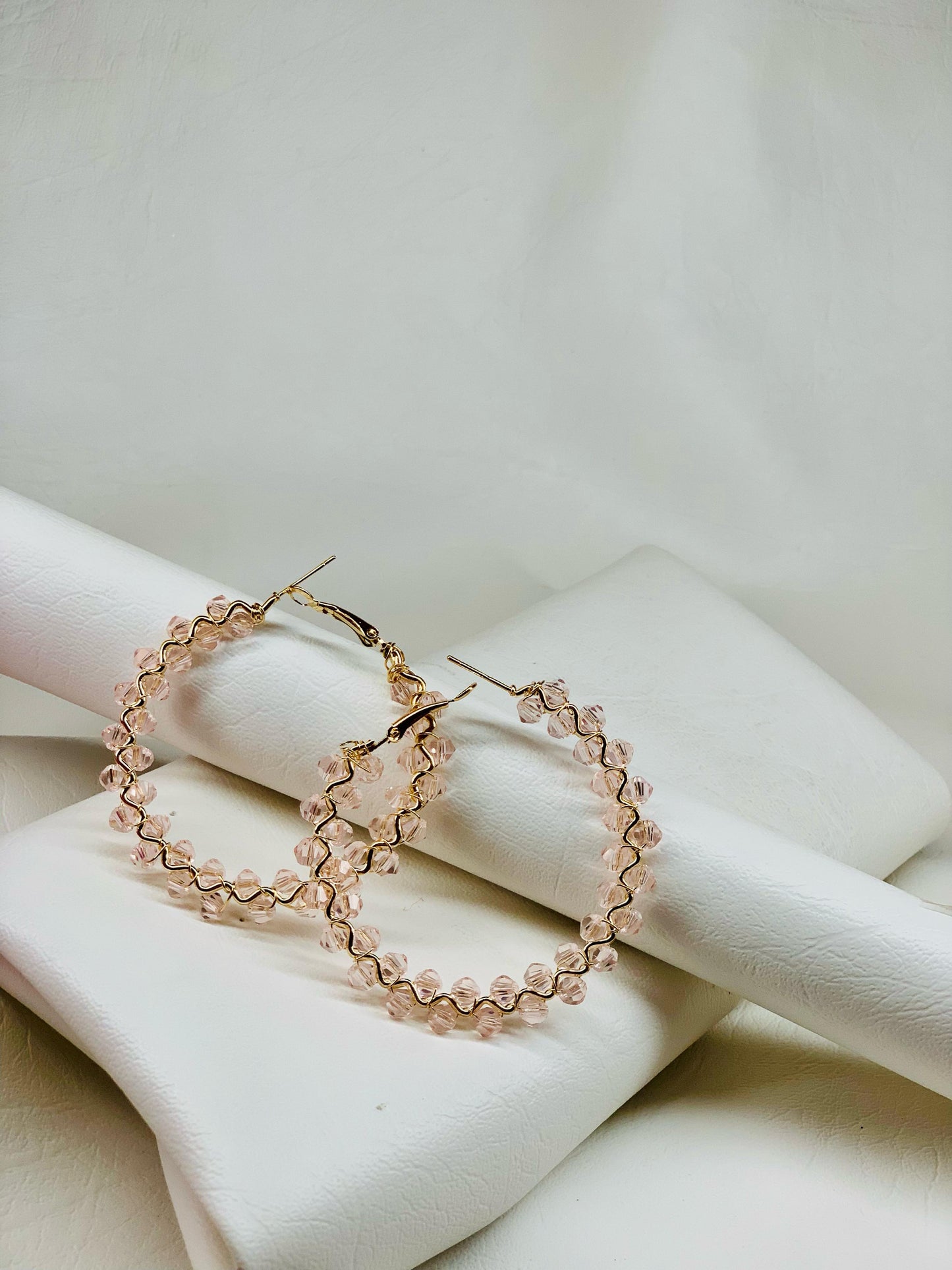 EFS-1 Crystal Hoops (Pink)