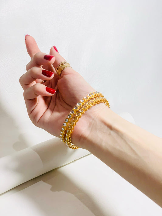 Kundan Karay (Gold Pair)