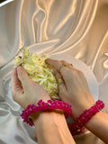 BDS-18 Pearl Beaded Bangles (Dark pink)