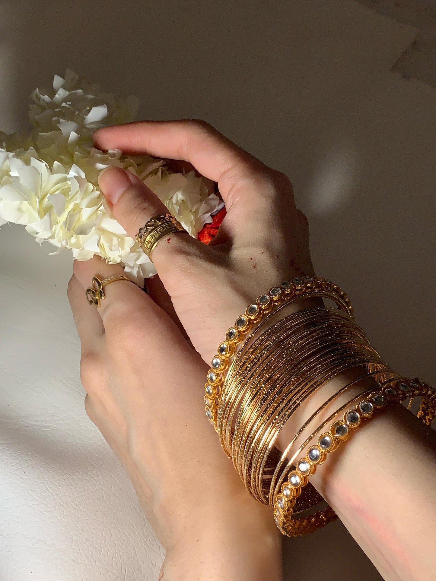 Kundan and Gold Bangles