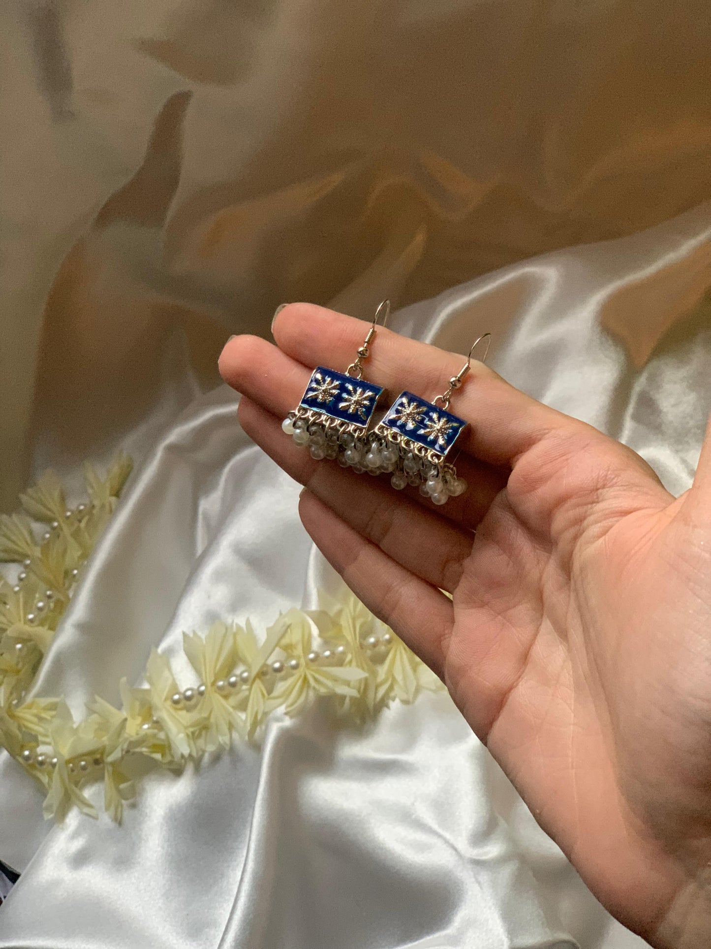 EFS-05 Understated Jhumki - Navy Blue