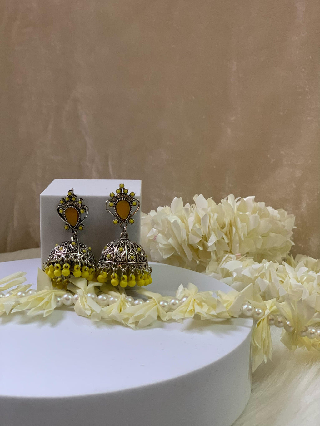 Hurrem Jhumkay (Yellow)