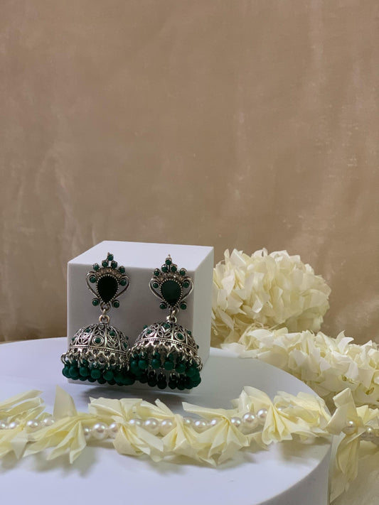 Hurrem Jhumkay (Dark Green)