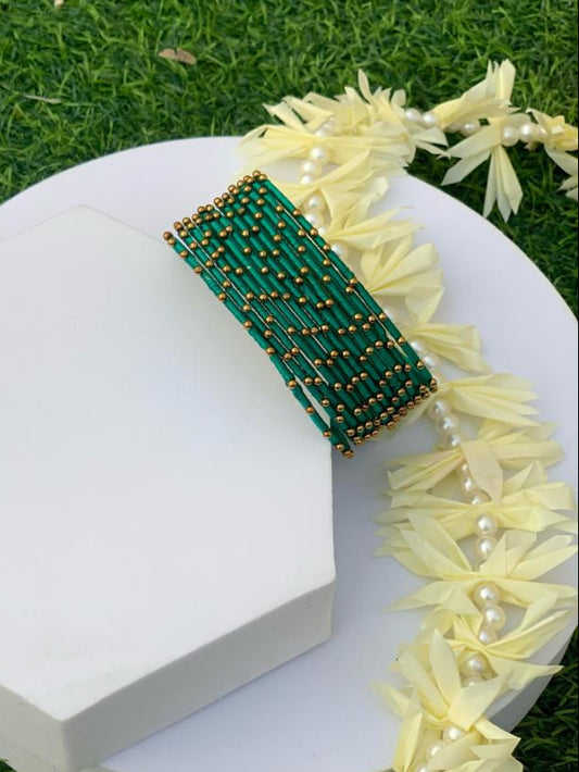 BD-14 Dotted Bangles Sea Green (12 Pcs)