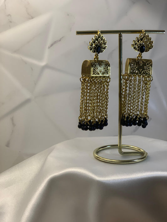 Warq Jhumkay - Gold Black