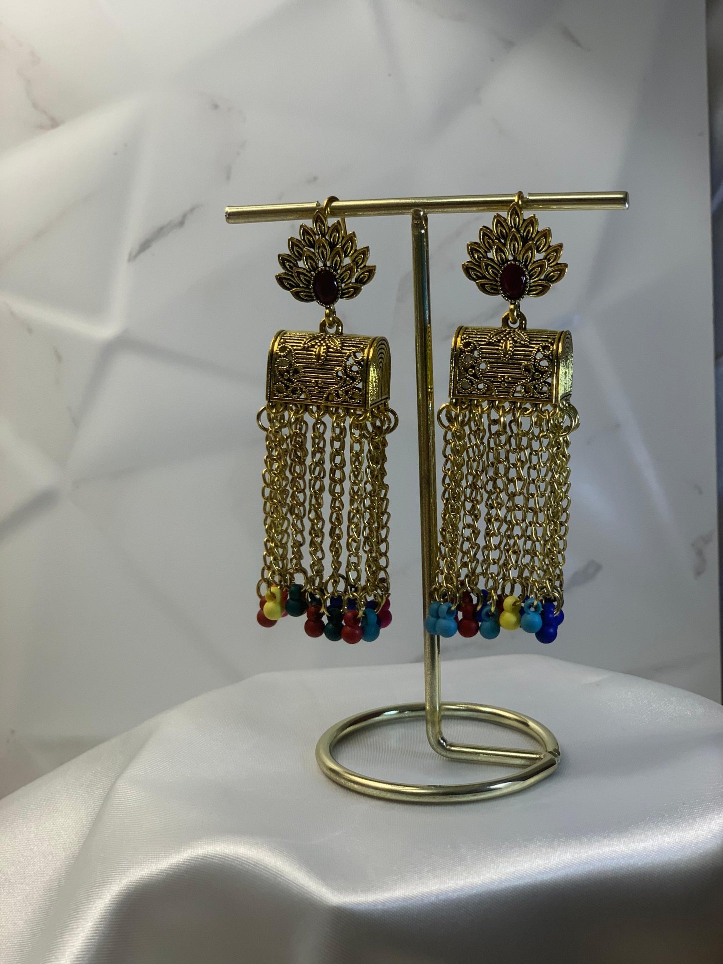 Warq Jhumkay - Gold Multicolor