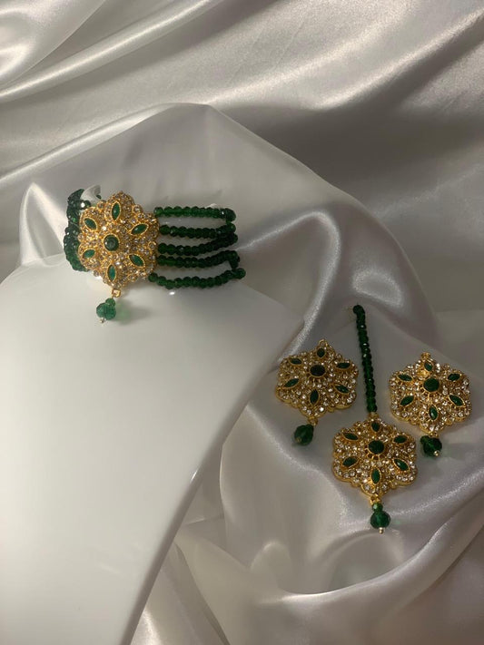 Chameli Set - Dark Green
