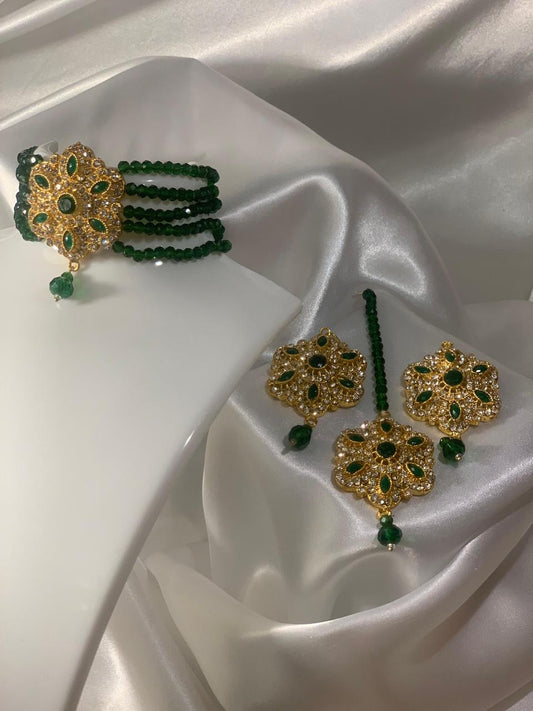 Chameli Set - Dark Green