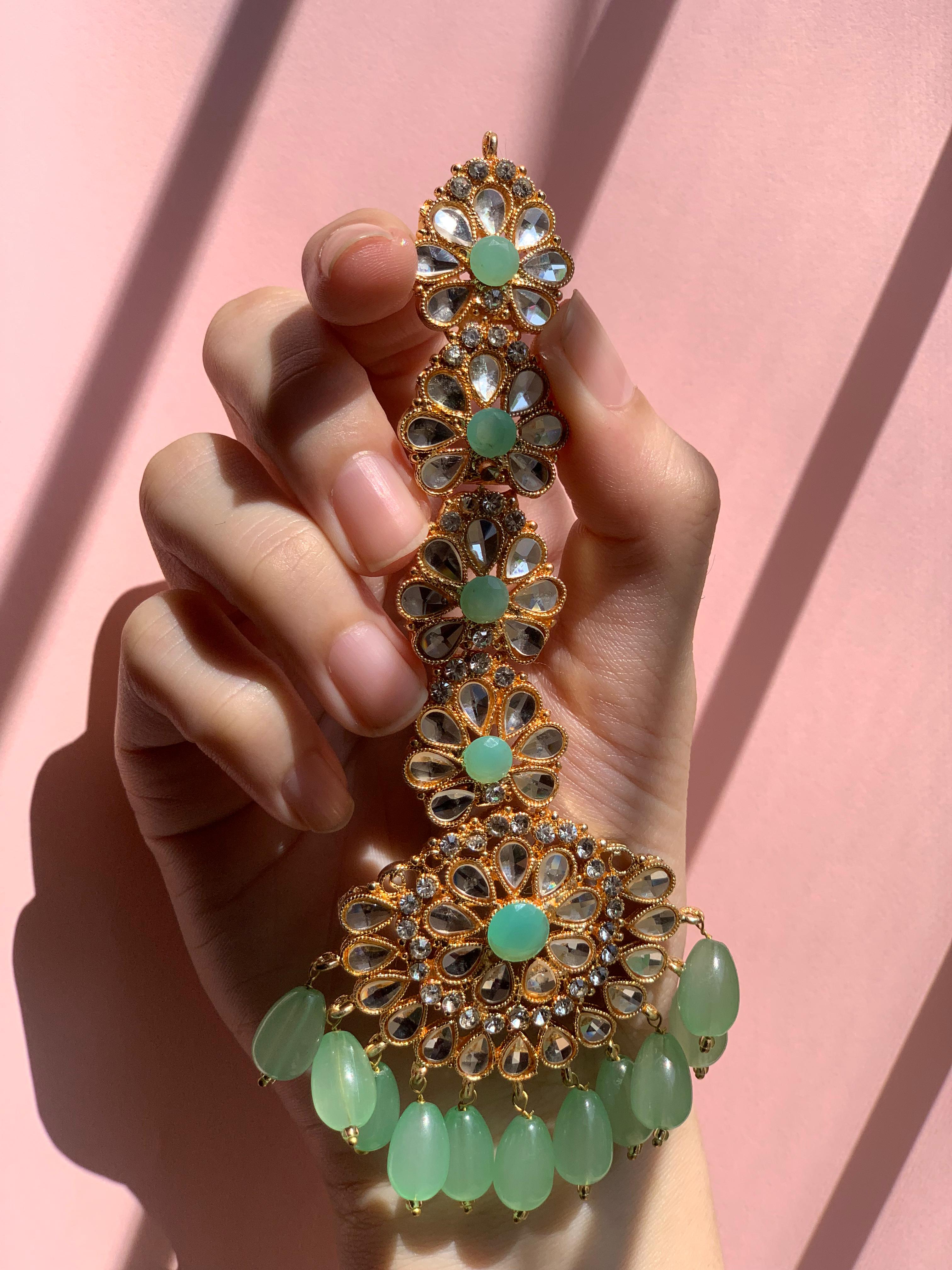kundan Rani bindiya - Green