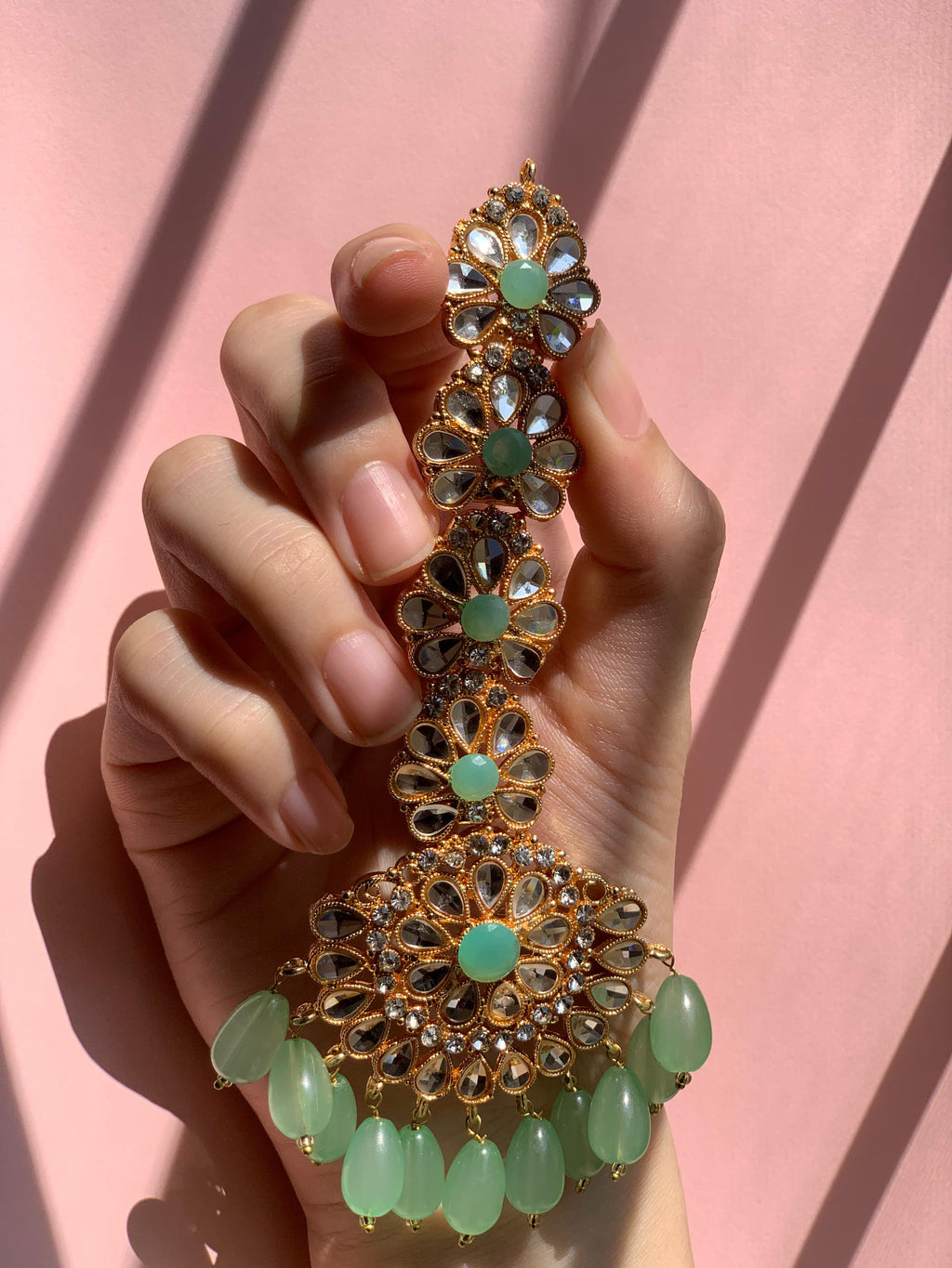 kundan Rani bindiya - Green