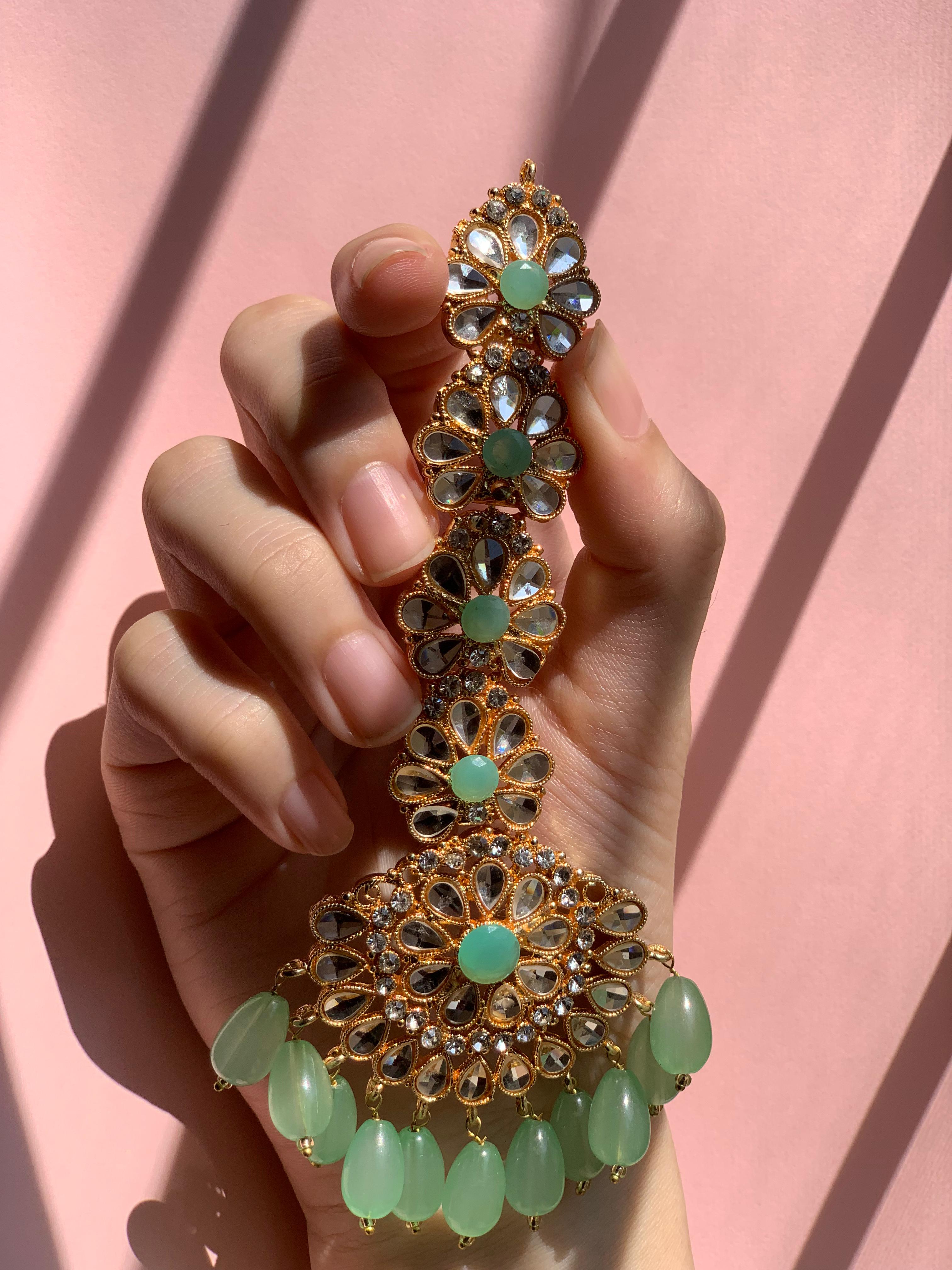 kundan Rani bindiya - Green