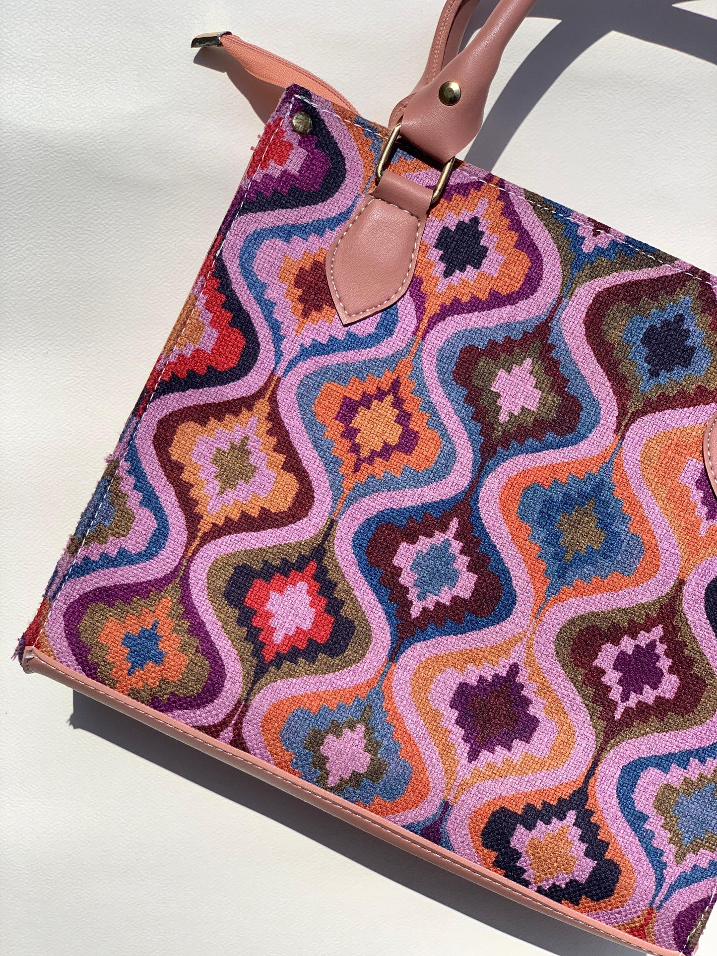 SW-007 Printed Rectangular Bag - Pink