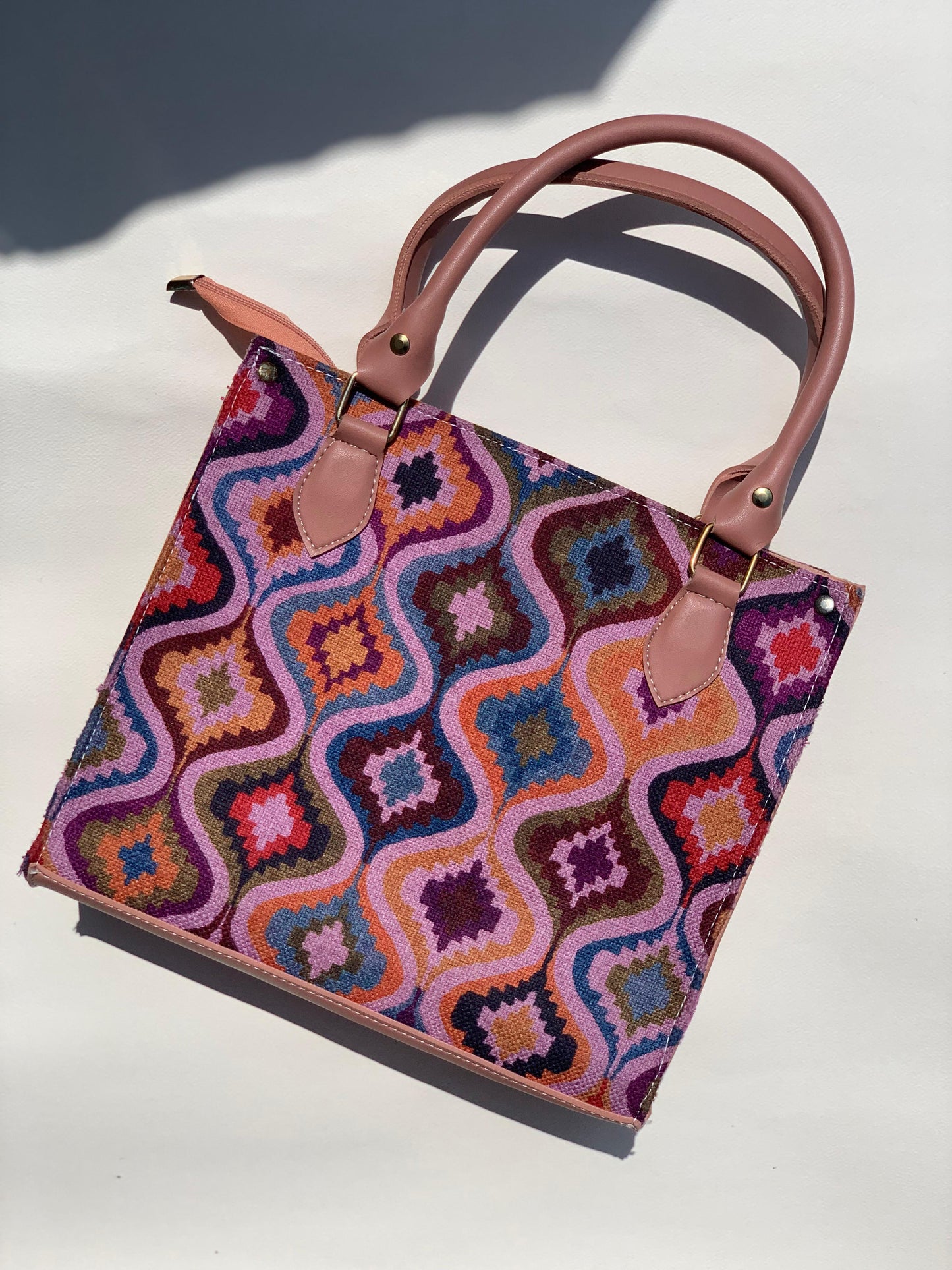 SW-007 Printed Rectangular Bag - Pink