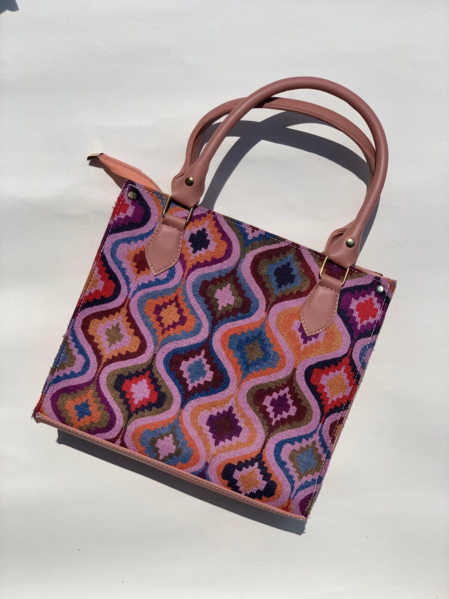 SW-007 Printed Rectangular Bag - Pink