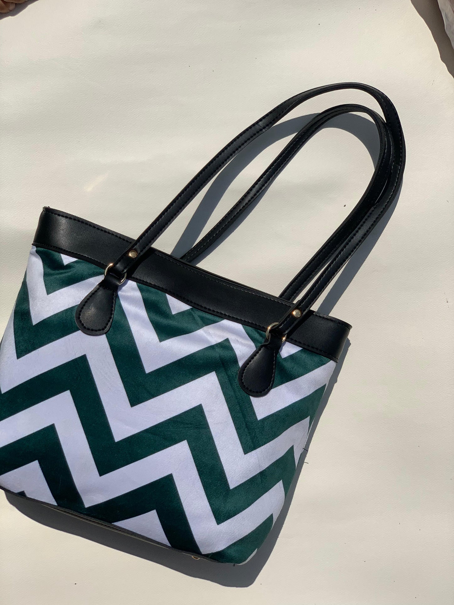 SW-010 Chevron Shoulder Bag - Green