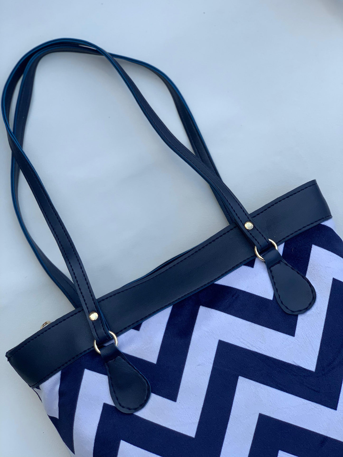 SW-010 Chevron Shoulder Bag - Blue