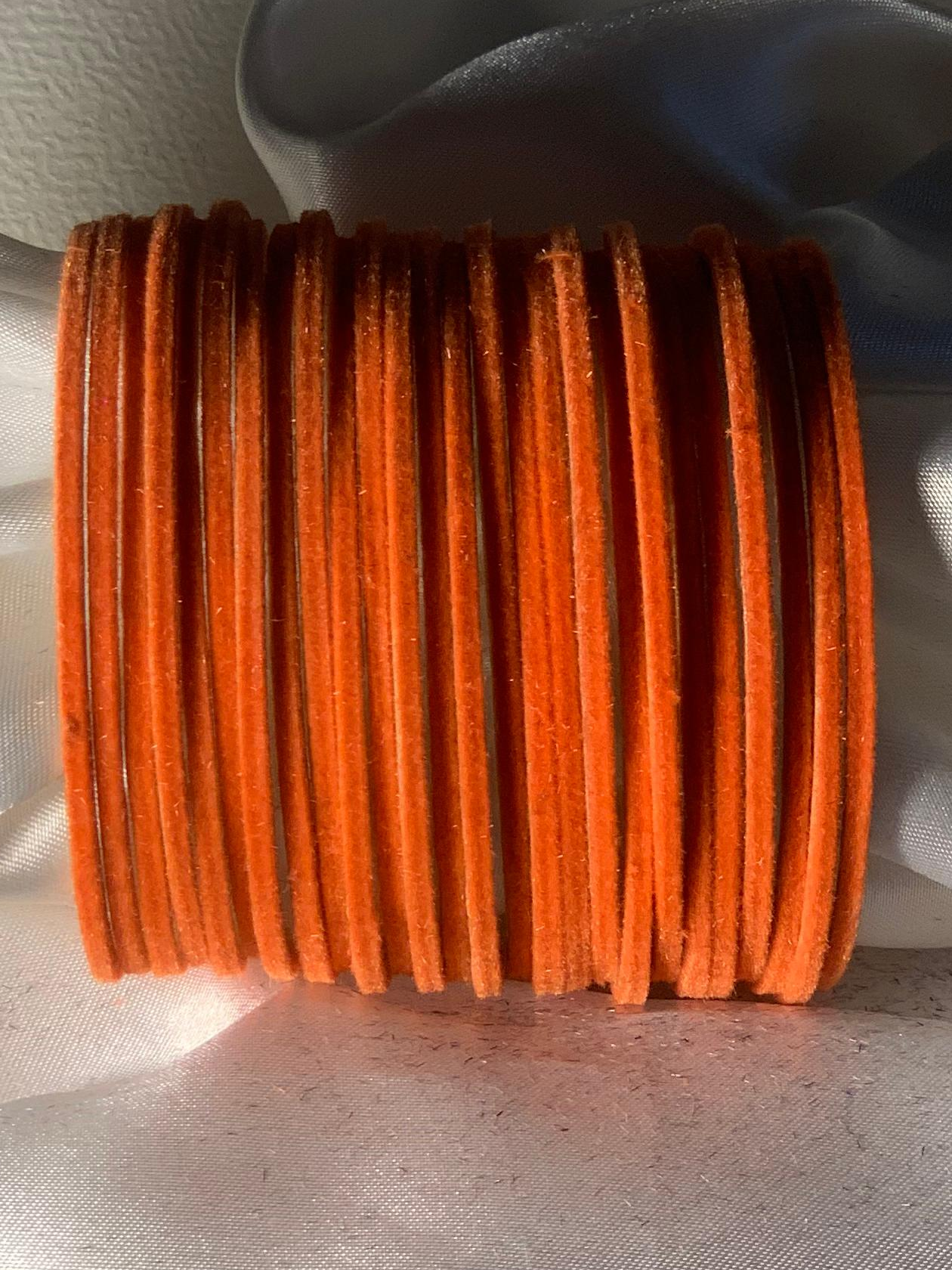 Velvet Bangles - Orange