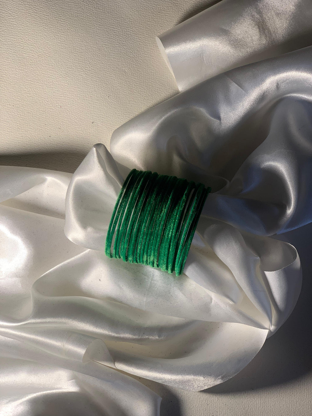 Velvet Bangles - Green
