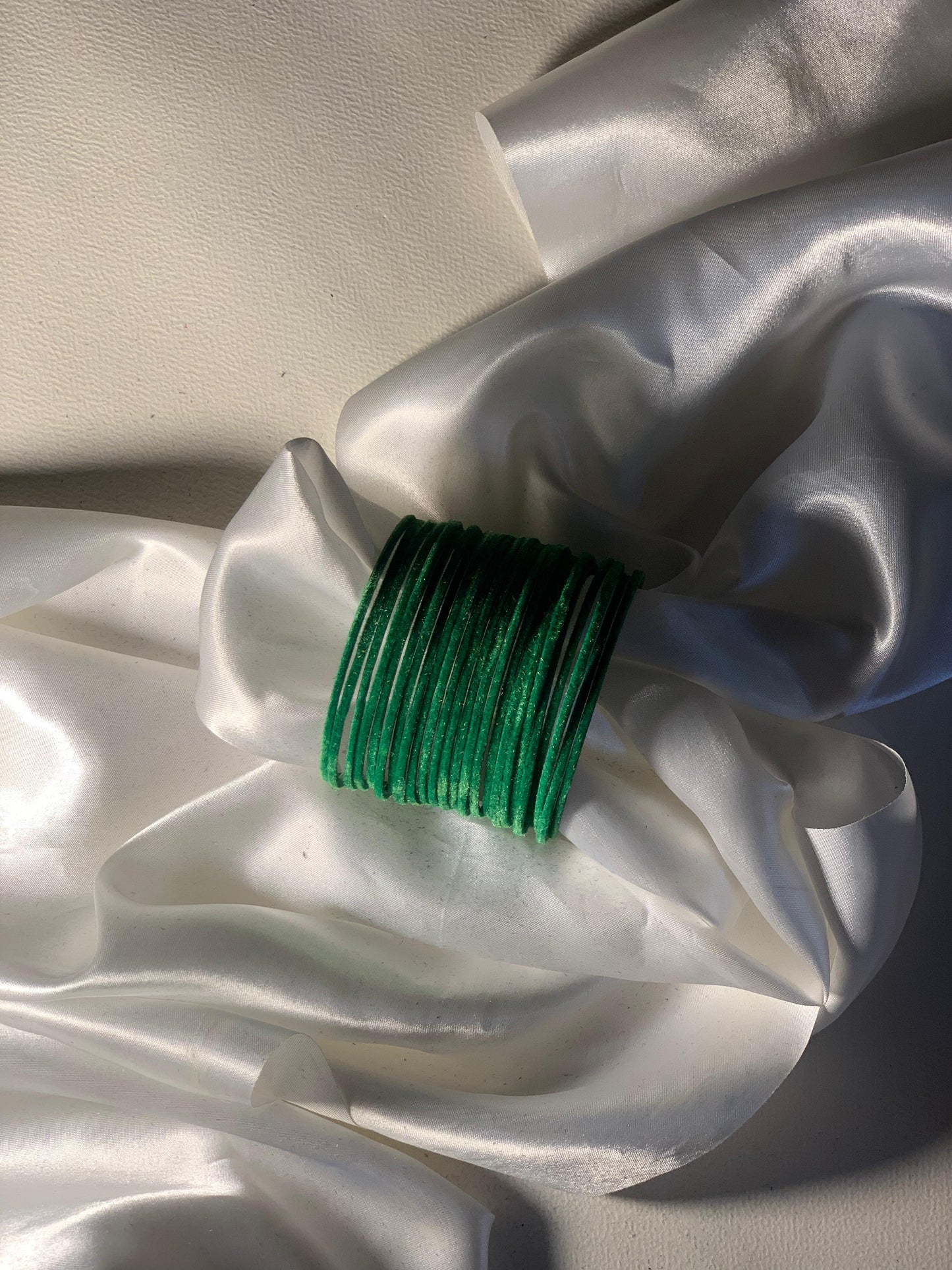 Velvet Bangles - Green