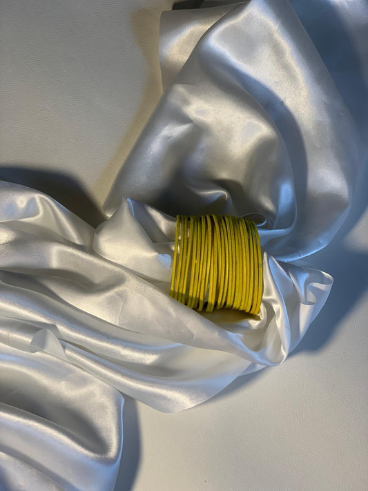 Velvet Bangles - Yellow