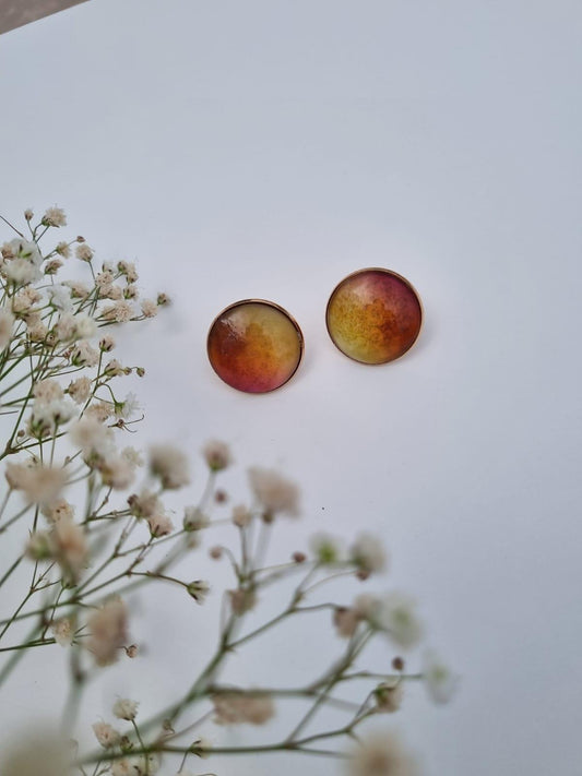 Summer breeze round earrings (sunset)