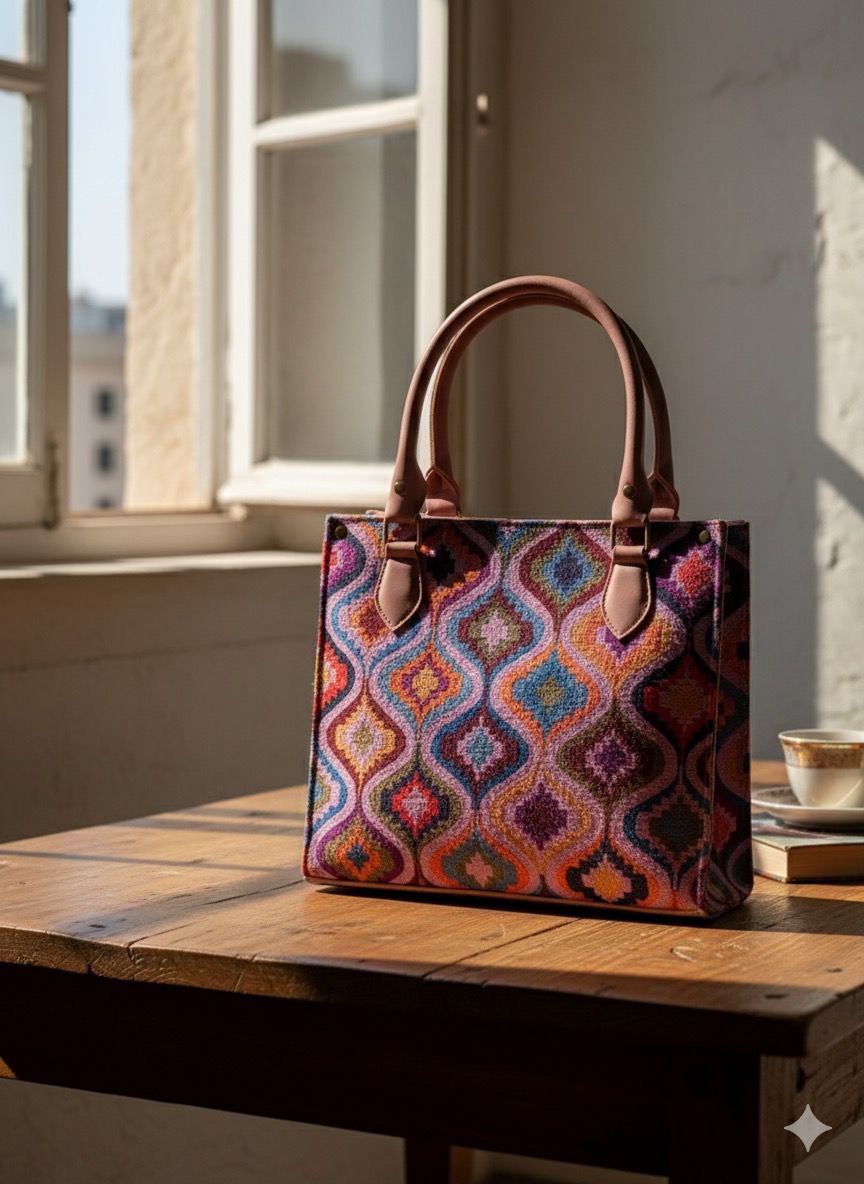 SW-007 Printed Rectangular Bag - Pink