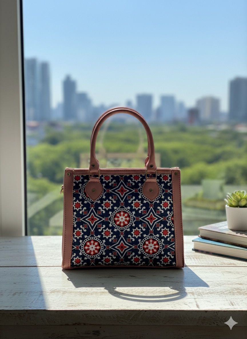 SW-007 Printed Rectangular Bag - Pink