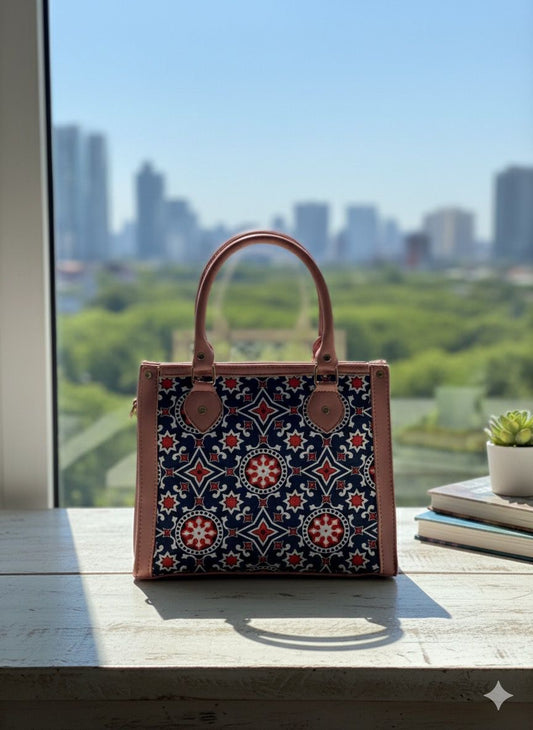 SW-007 Printed Rectangular Bag - Pink