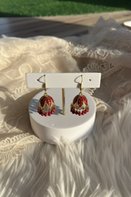 yasmeen earrings - Maroon
