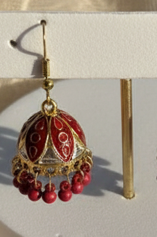 yasmeen earrings - Maroon
