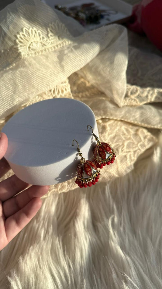 yasmeen earrings - Red