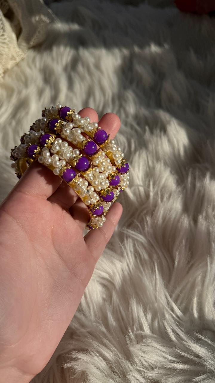 Muskan moti Bangles - Purple