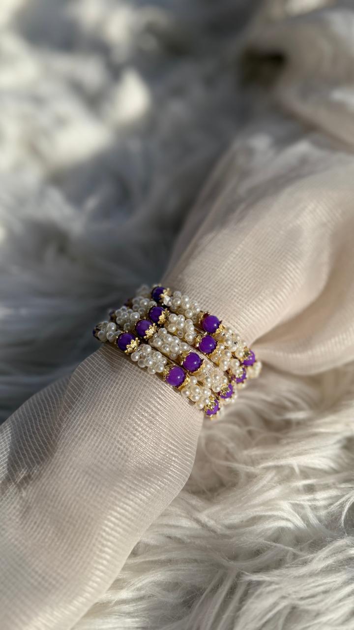 Muskan moti Bangles - Purple