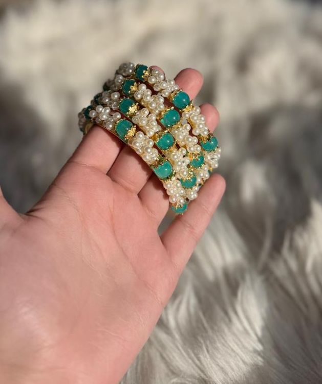 Muskan moti Bangles - Turqouise