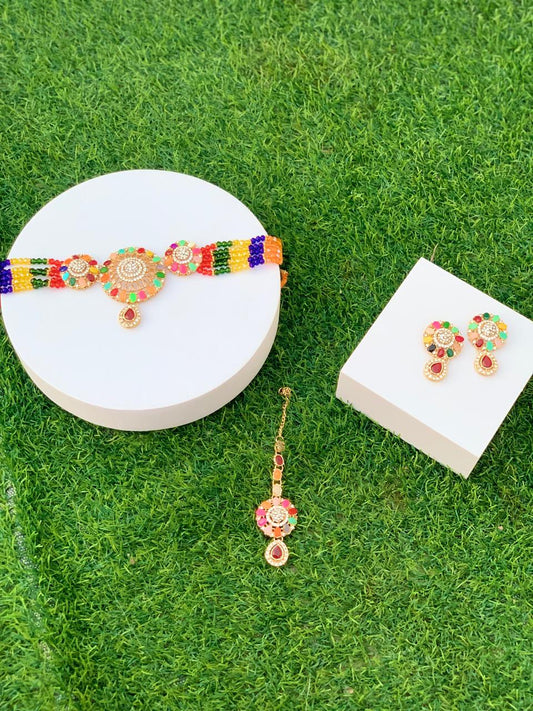 Choker set- teen gol Multicolor