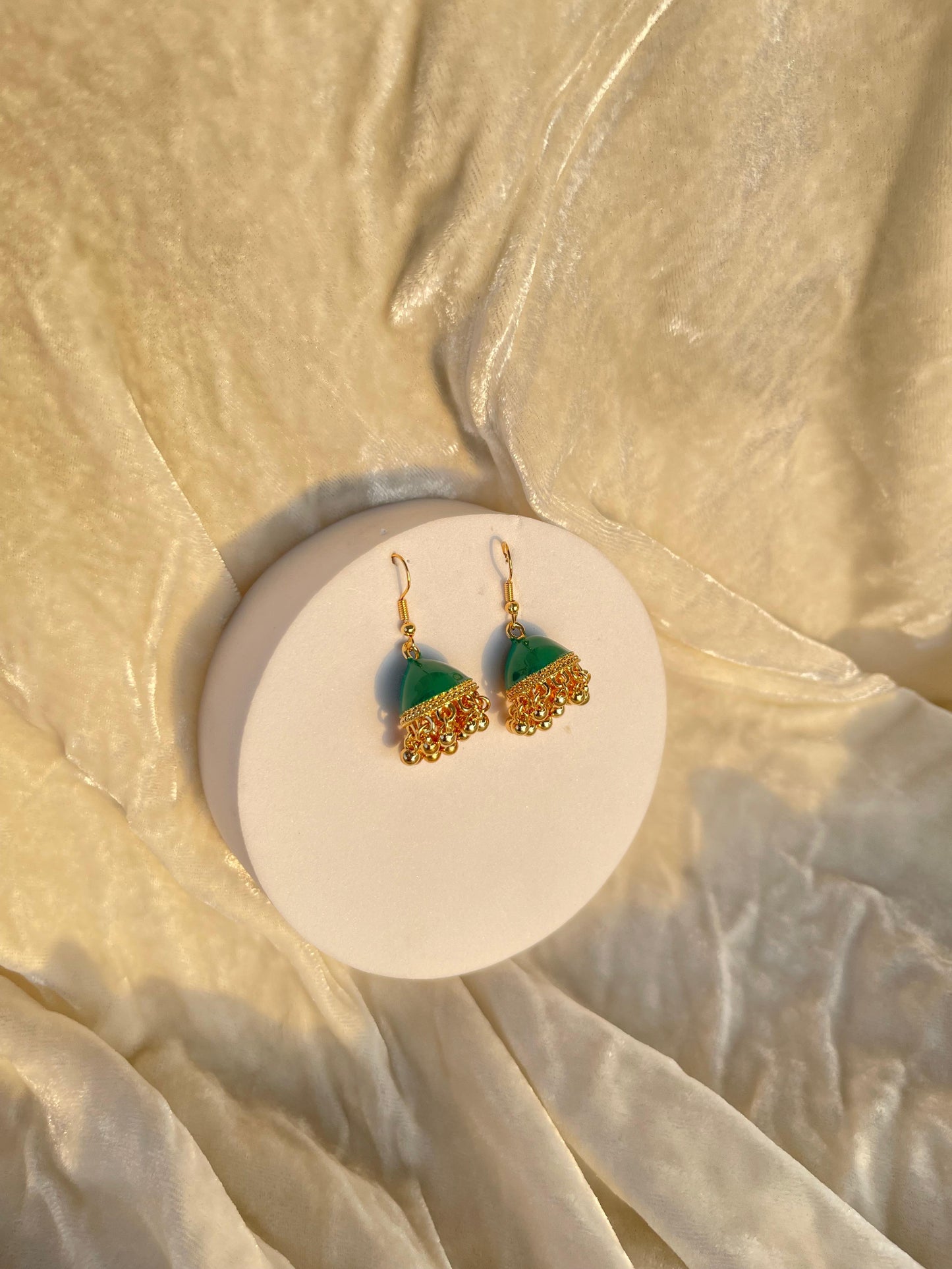 Aliza jhumki (green)