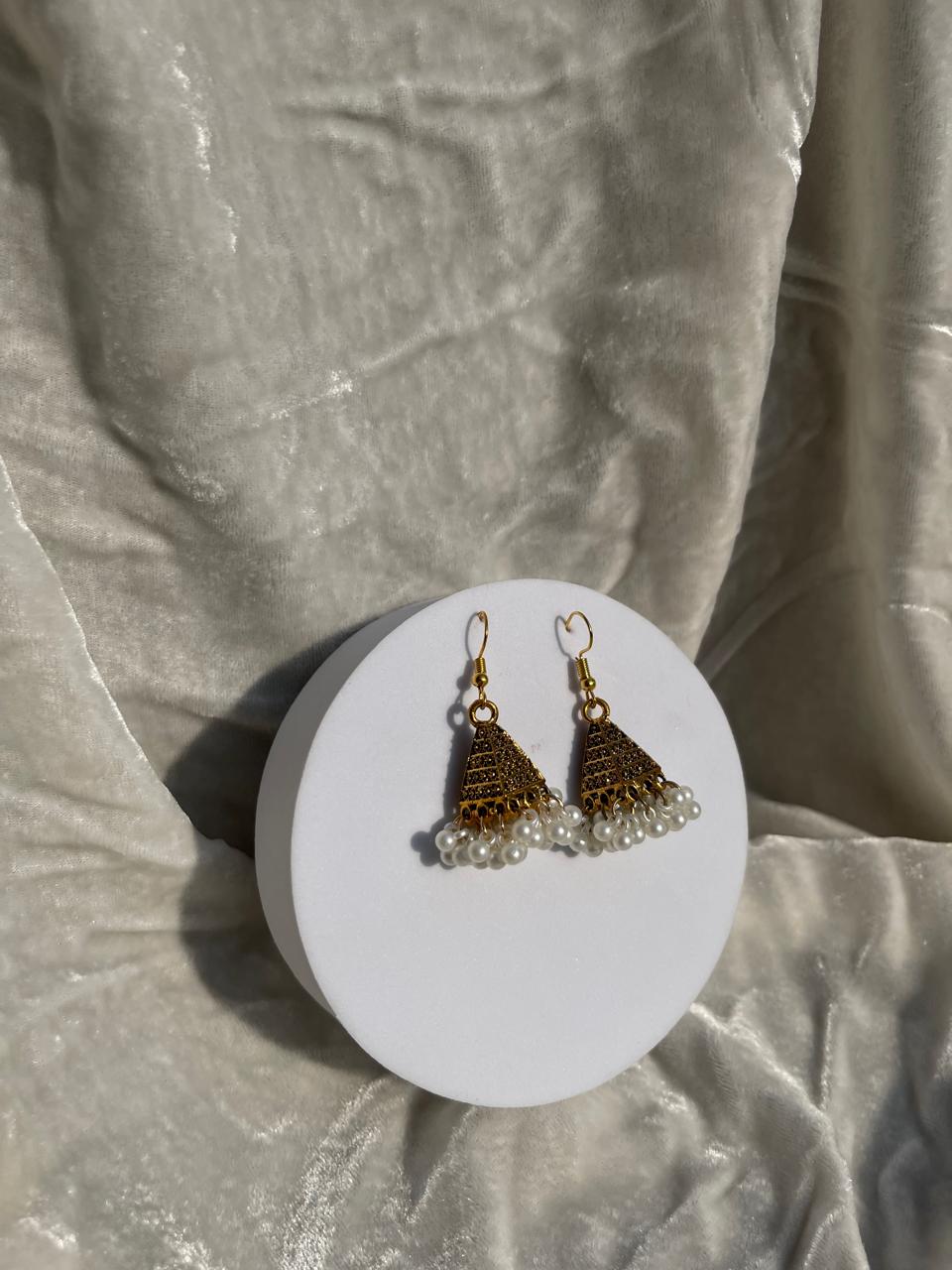 Triangular Gold Jhumki