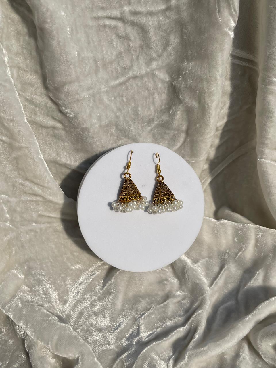 Triangular Gold Jhumki