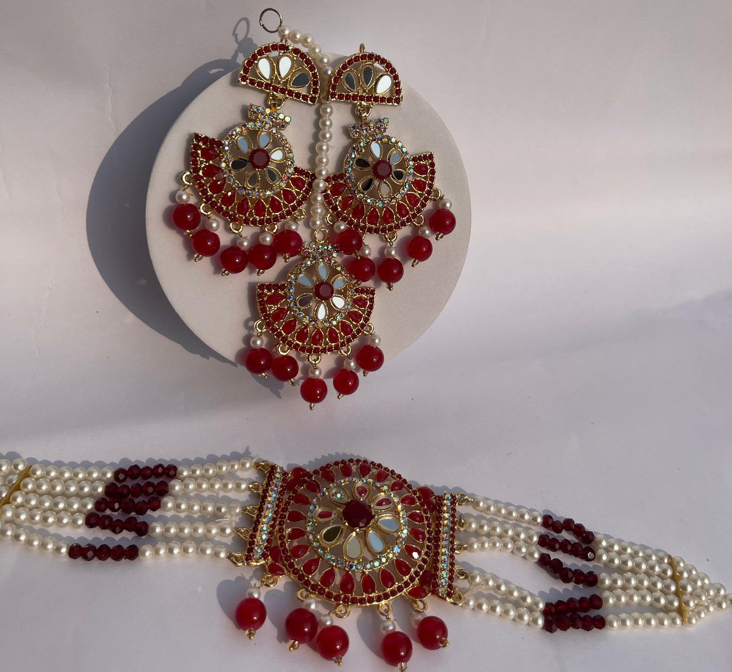 Aliza Choker set (red)