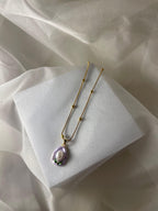 Enamel pearl necklace(Ocean Pearl)-Purple