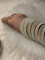 Mahira pearl bangle bundle
