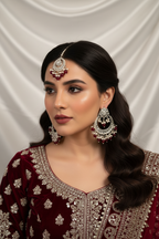 Nighat Set - Maroon and silver