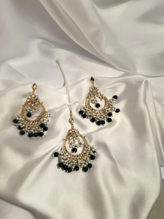 Nighat Set - Gold and Green